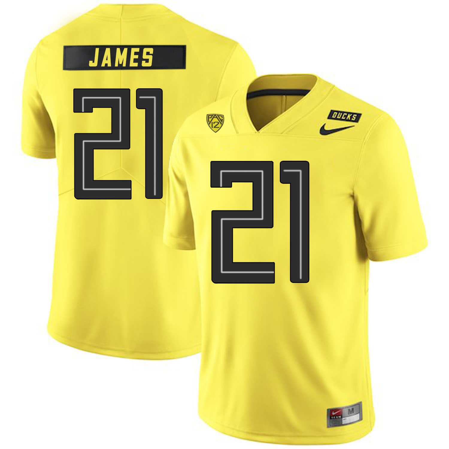 Oregon Ducks #21 LaMichael James Yellow Nike College Football Jersey